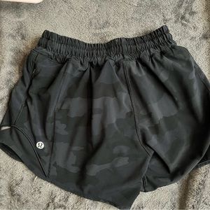 Lululemon Black Camo Hotty Hot Shorts